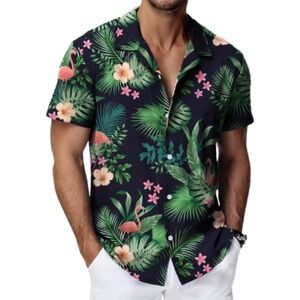 Men’s Hawaiian Short Sleeve Button Shirt